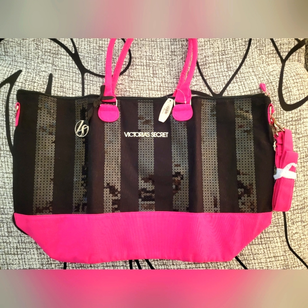 NWT Victoria's Secret Sequin Weekender